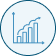 chart icon blue